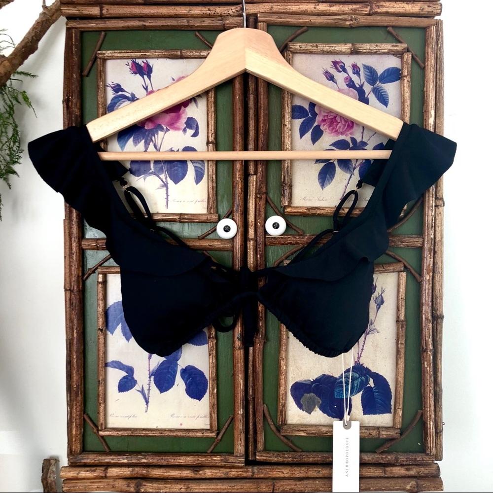 Eberjay Grayson Ruffle Bikini Top in Black